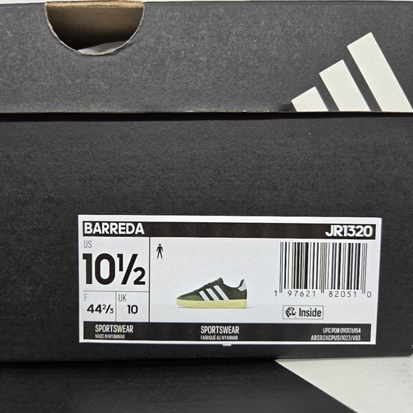 New adidas Barreda Lifestyle Collegiate Green Core White Men\'s Shoes Size 10.5